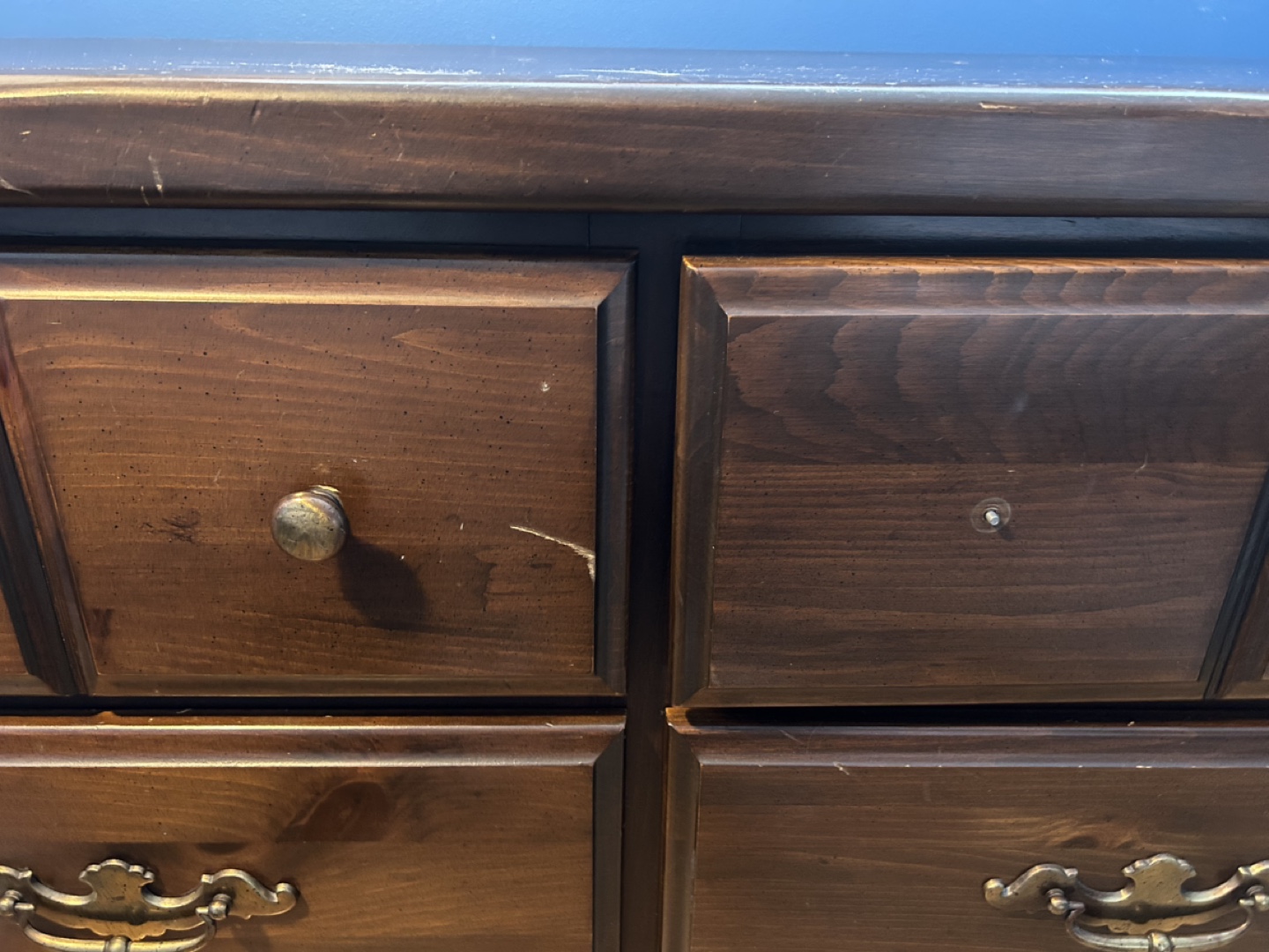 FREE - Dark Brown Wooden Dresser - photo 2