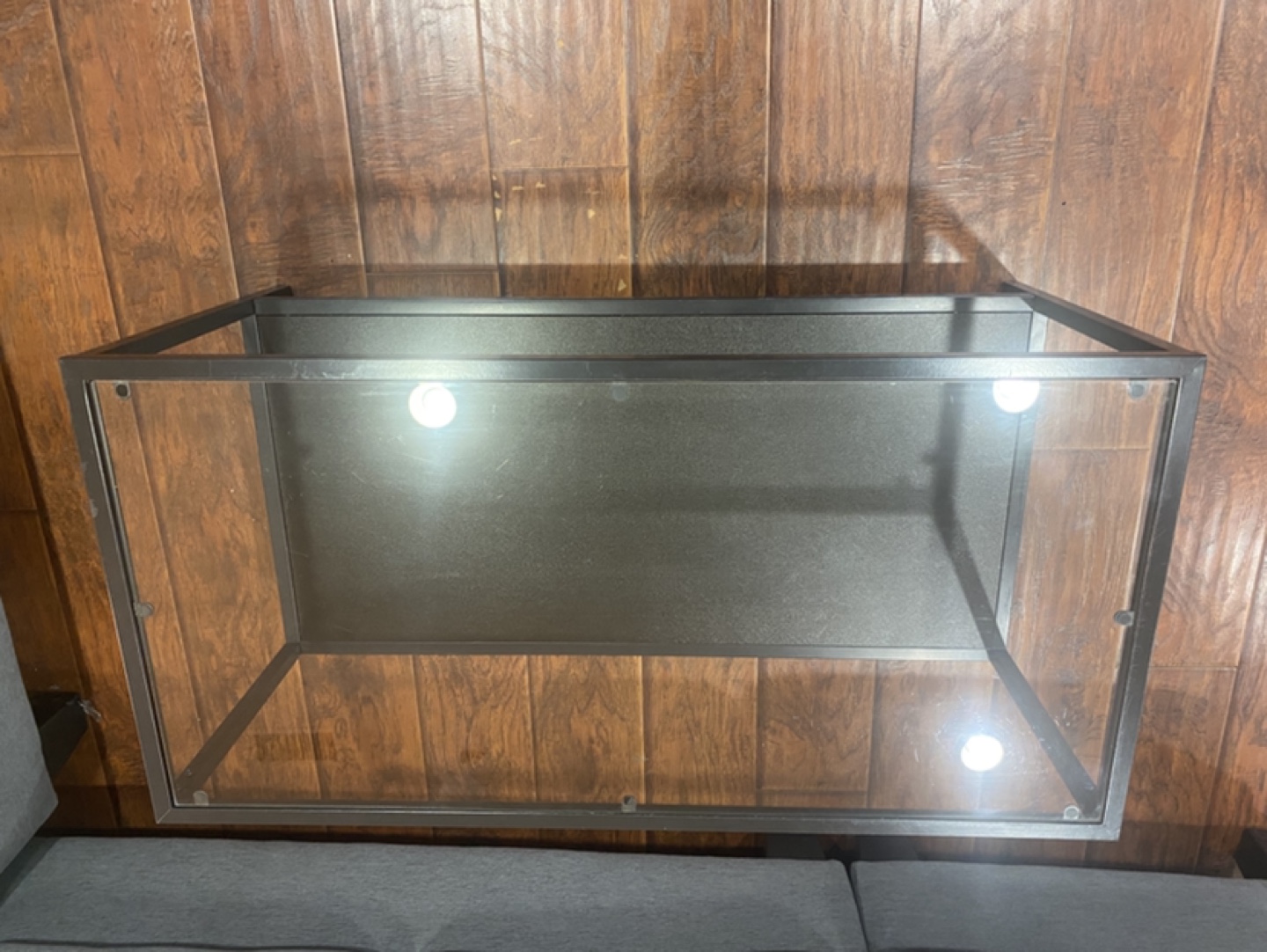 Glass Top Coffee Table with Shelf - photo 2
