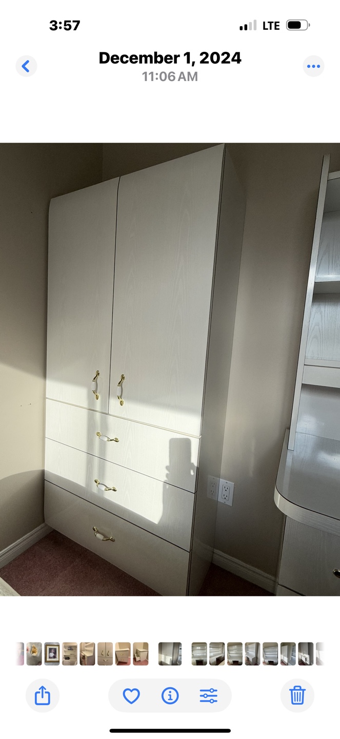 White Children’s Wardrobe with Three Drawers