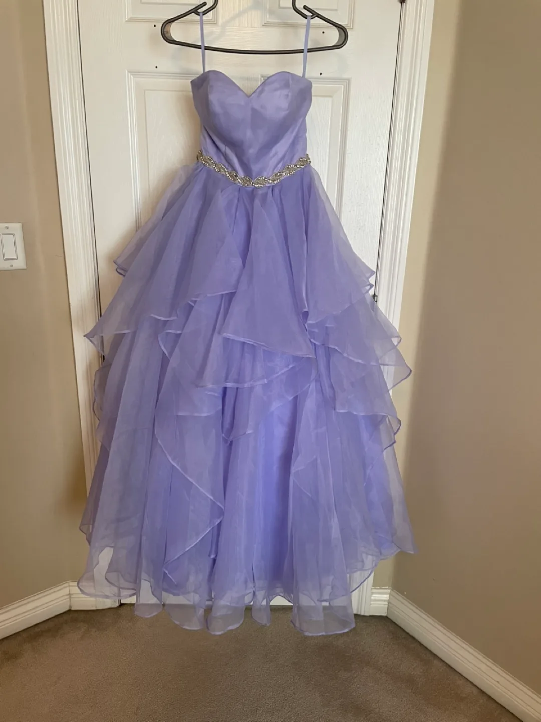 Lavender Strapless Ball Gown image indicator(3)