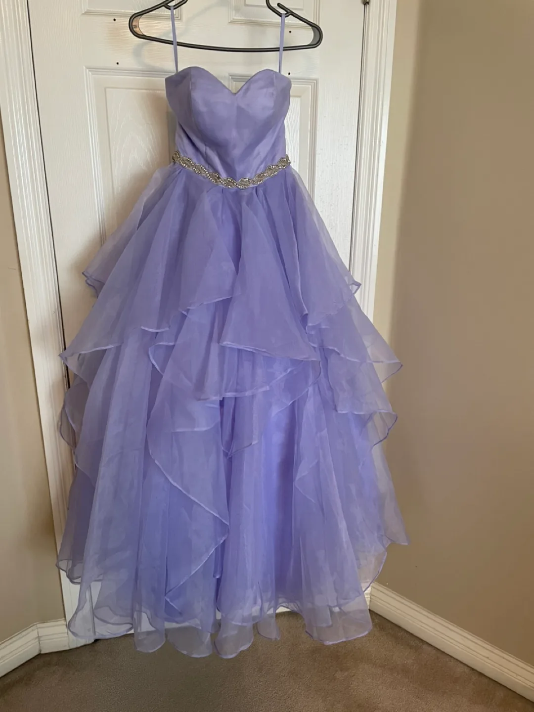 Lavender Strapless Ball Gown image indicator(4)