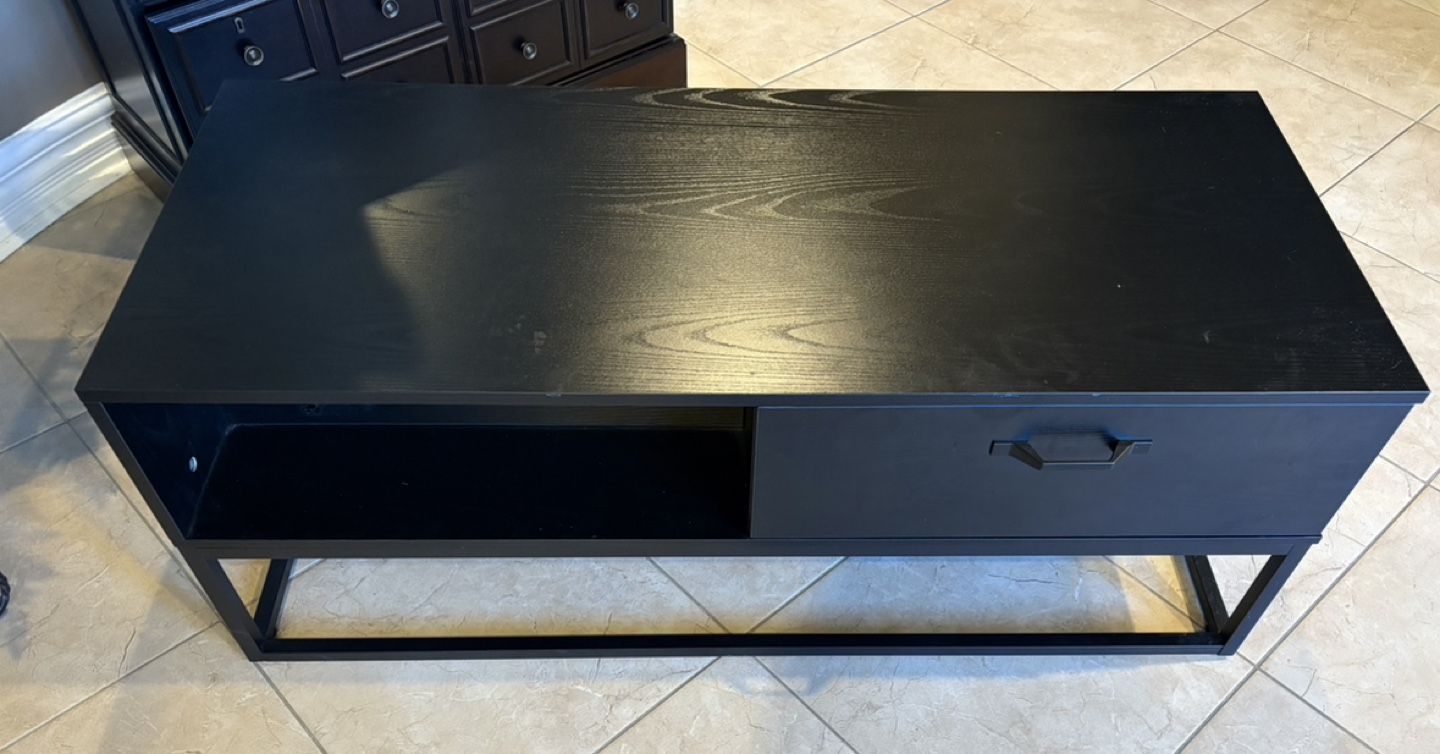 Black Coffee Table with Storage - photo 5