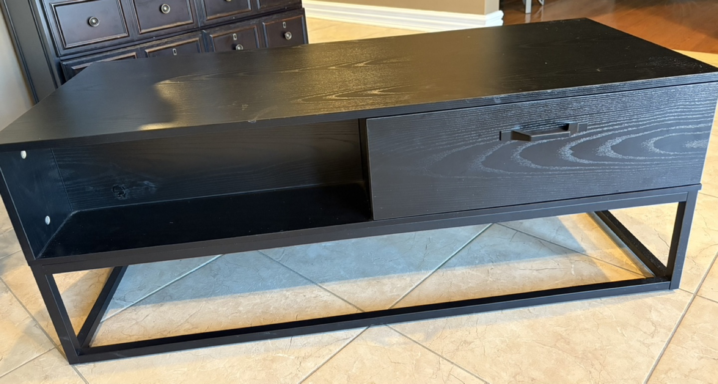 Black Coffee Table with Storage