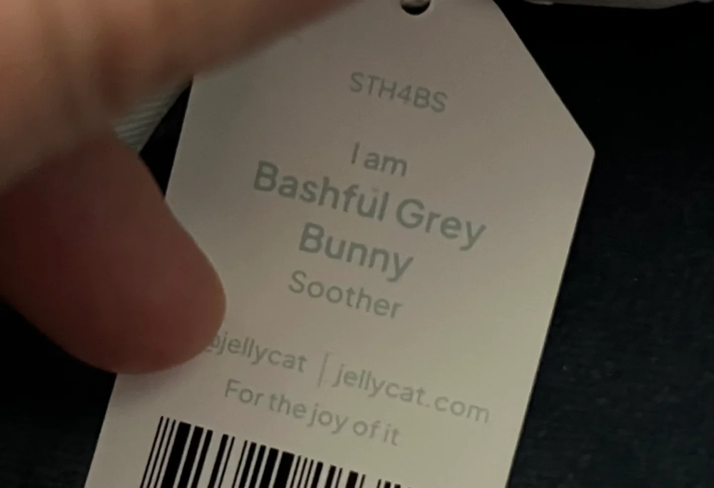 New Jellycat Bashful Grey Bunny Soother image indicator(2)