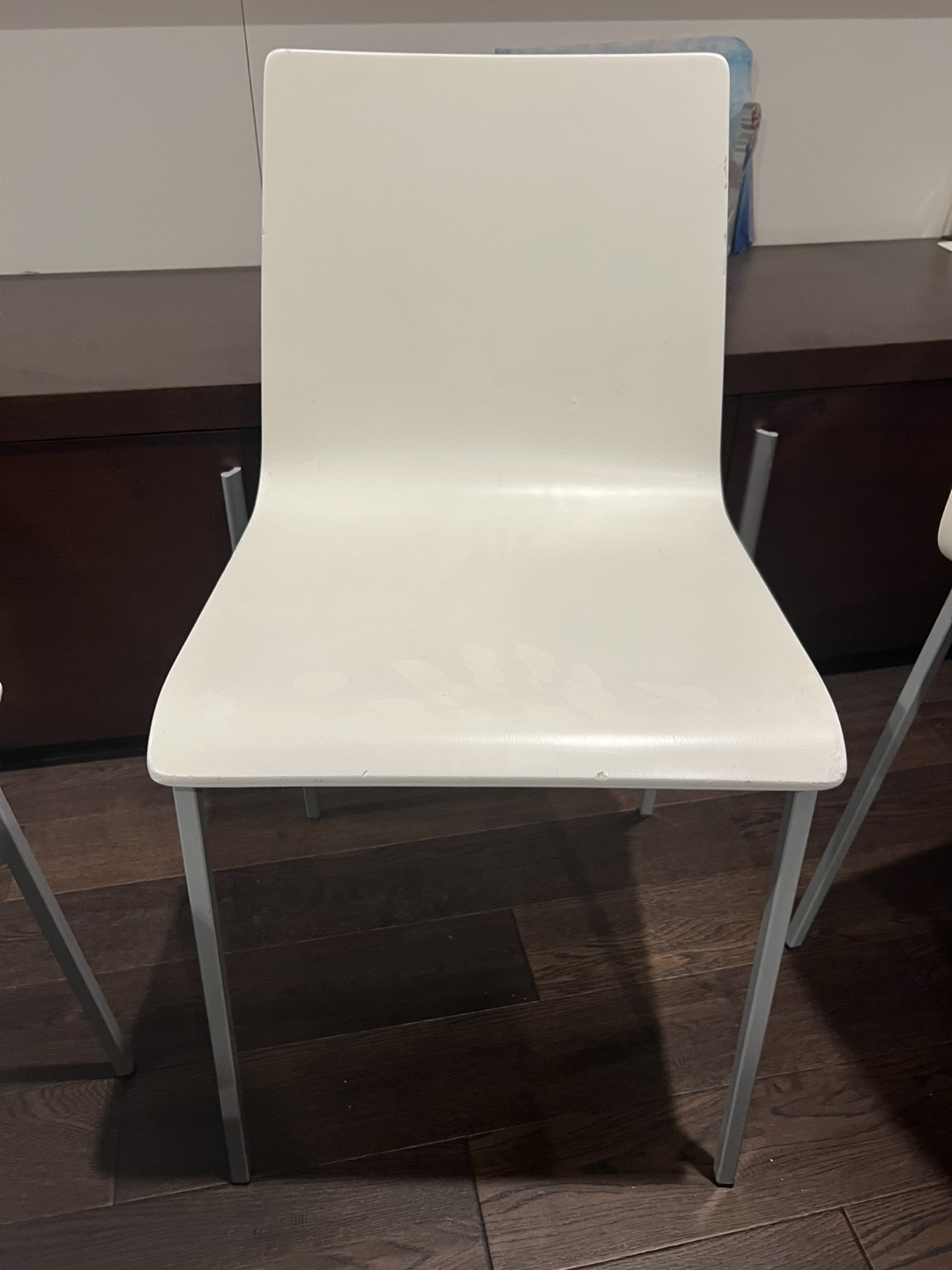 Set of six  modern white dining chairs - photo 3