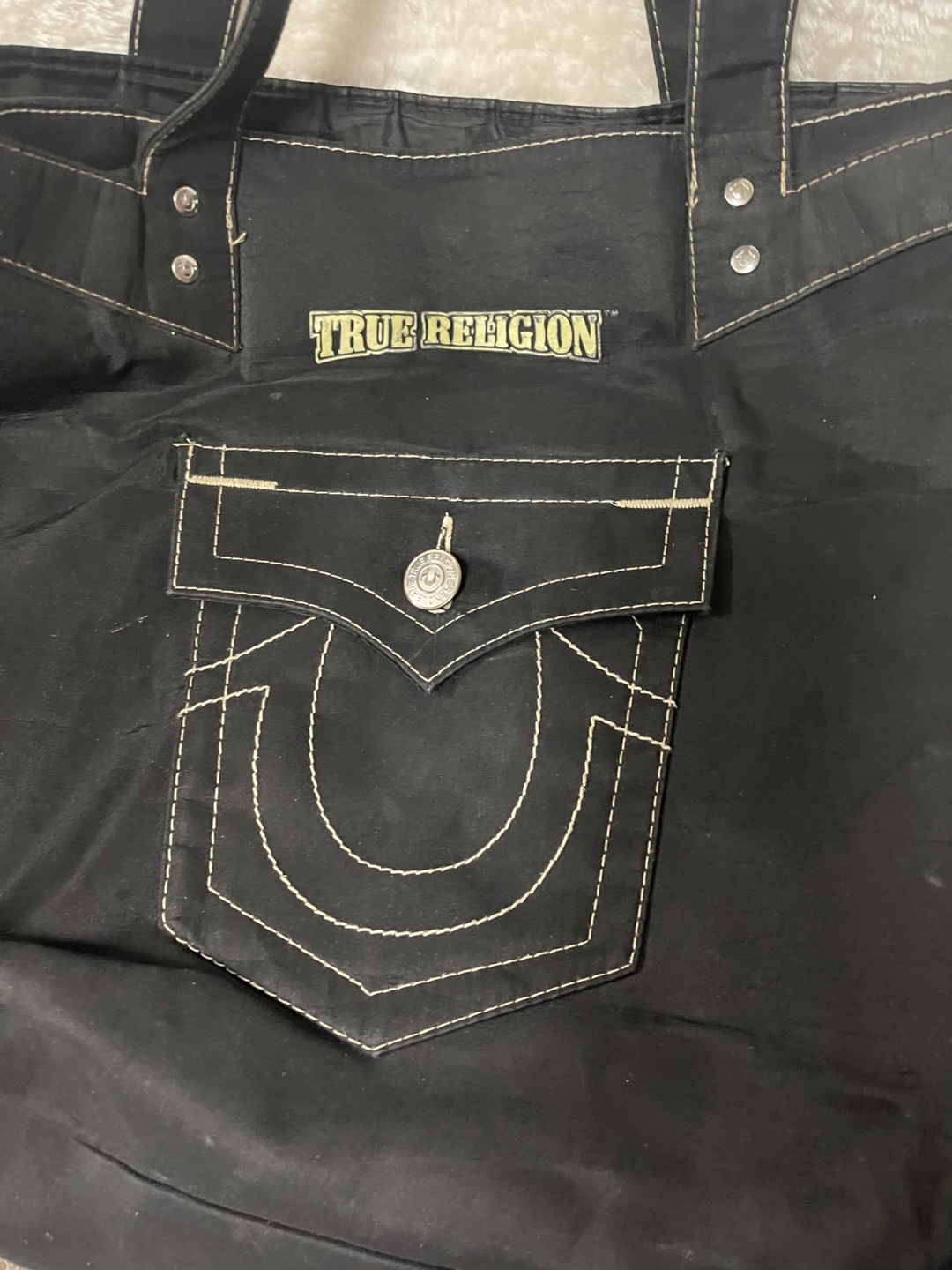 True Religion Brand Black Tote Bag - photo 2