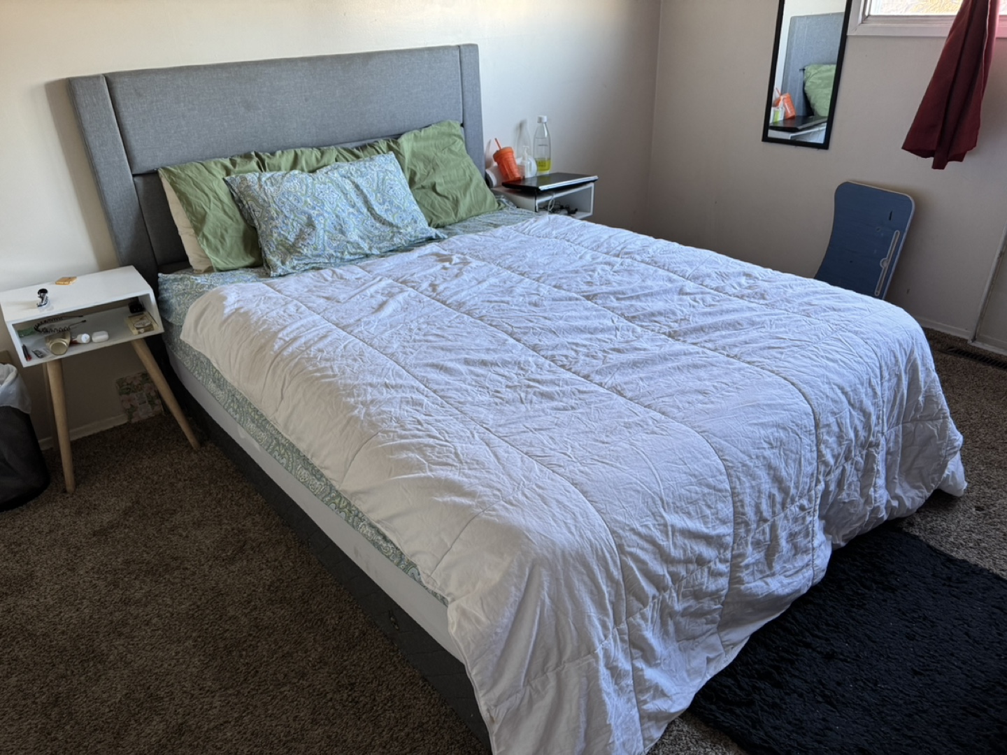 Queen Size Bed Frame with Headboard and mattress - photo 2