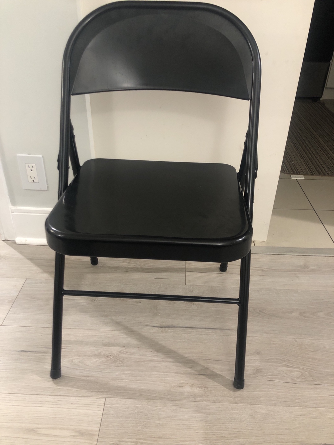 Black Metal Folding Chair