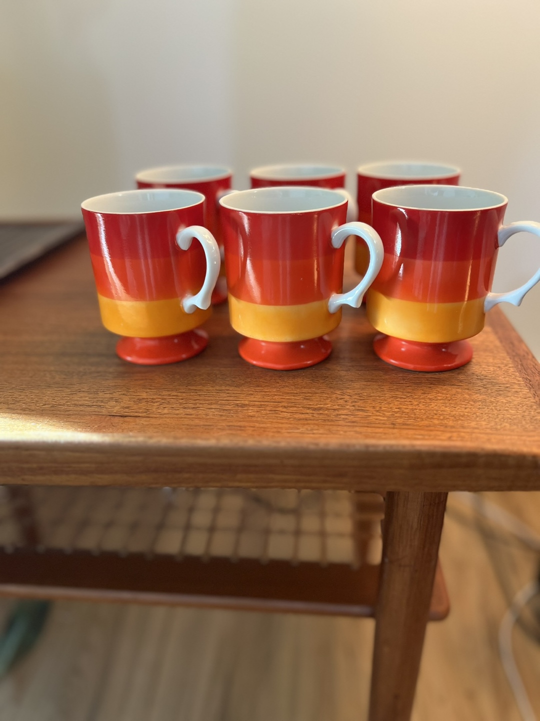 Vintage 6-Piece Mug Set with Sugar Bowl - photo 2