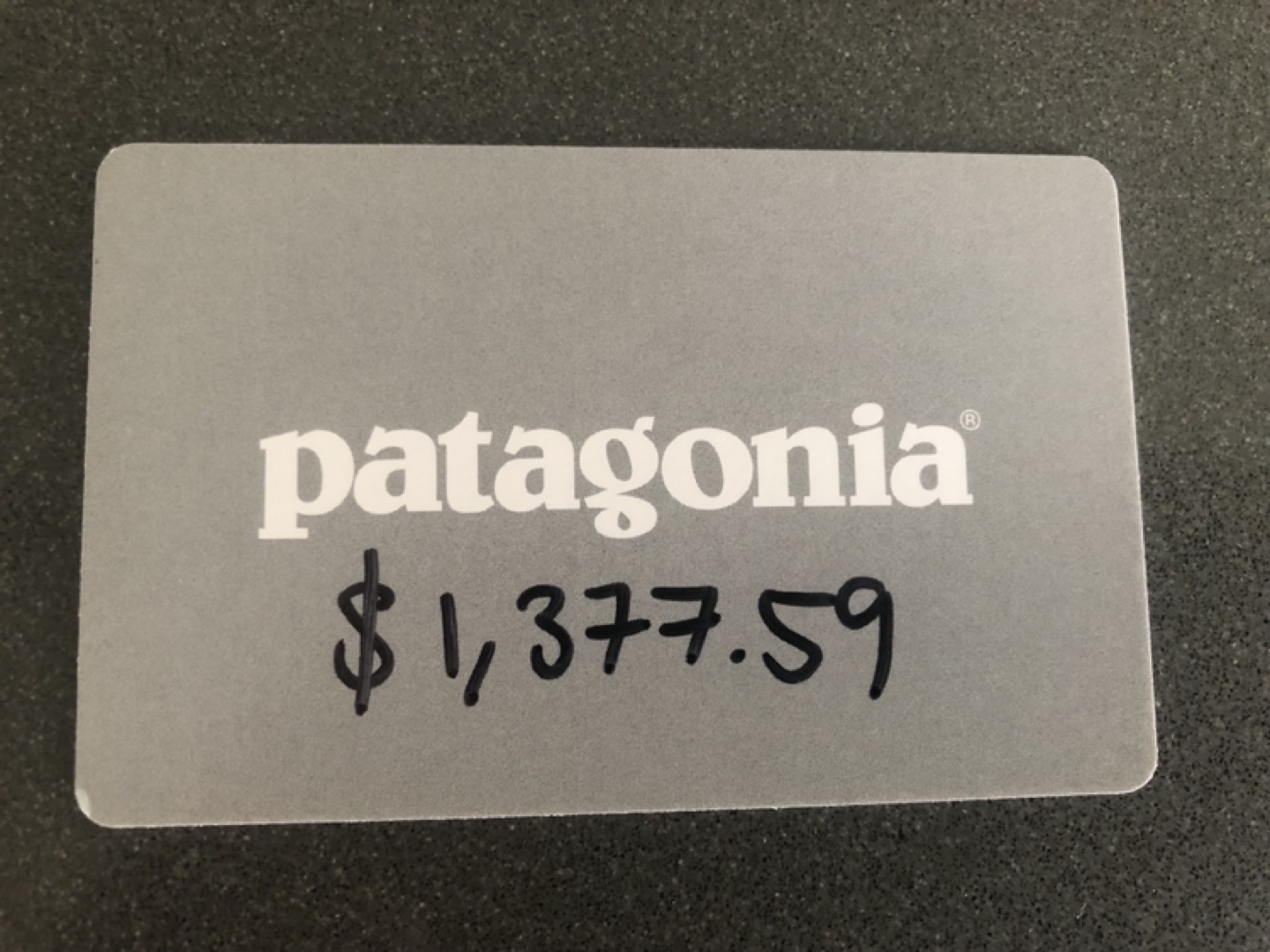 Patagonia Gift Card - $1,377.59