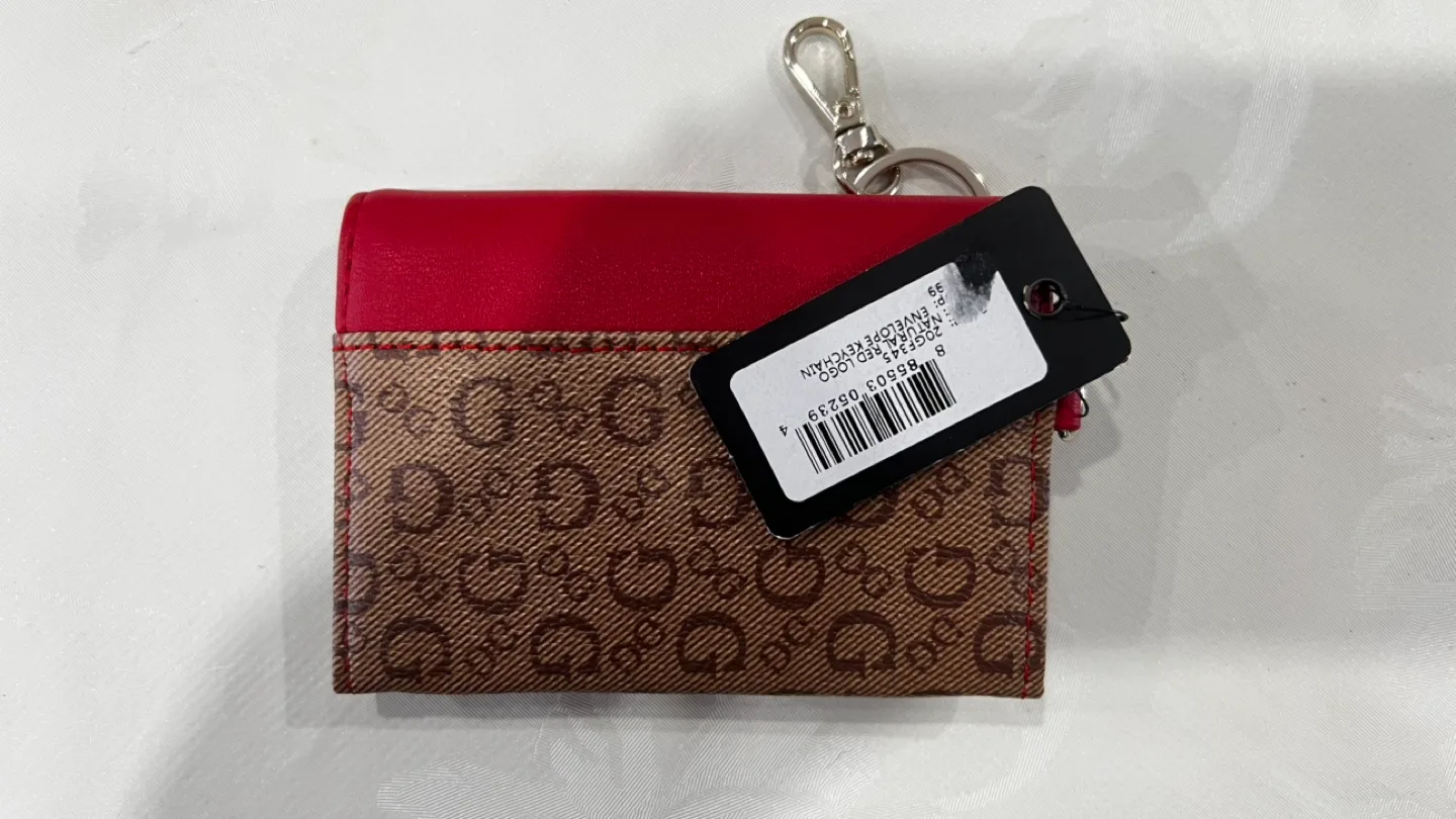 Guess Red and Brown Mini Wallet with Keychain image indicator(2)
