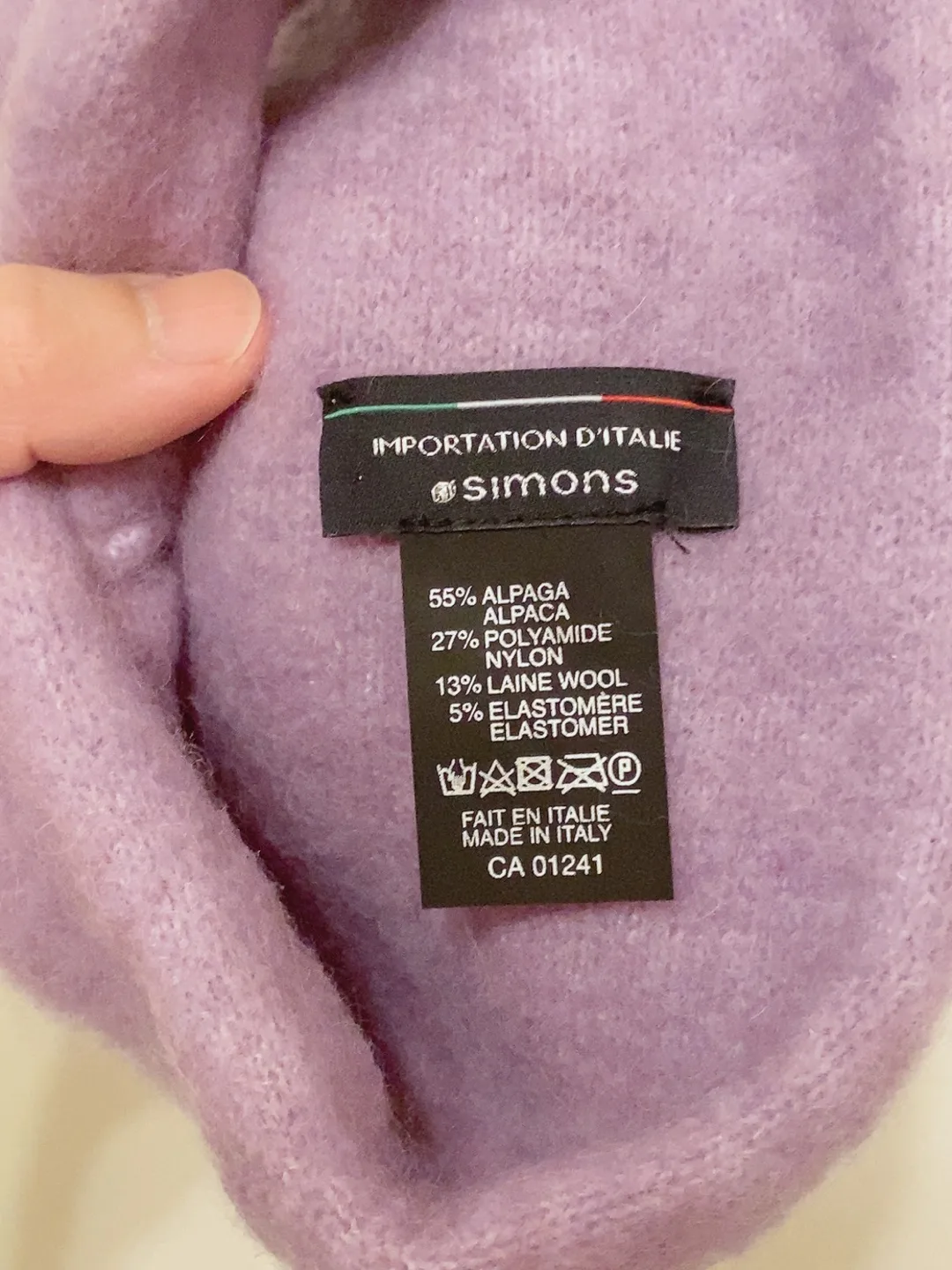 [Moving Sale] 🆕🇮🇹Italian Lilac Alpaca Blend Headband image indicator(3)