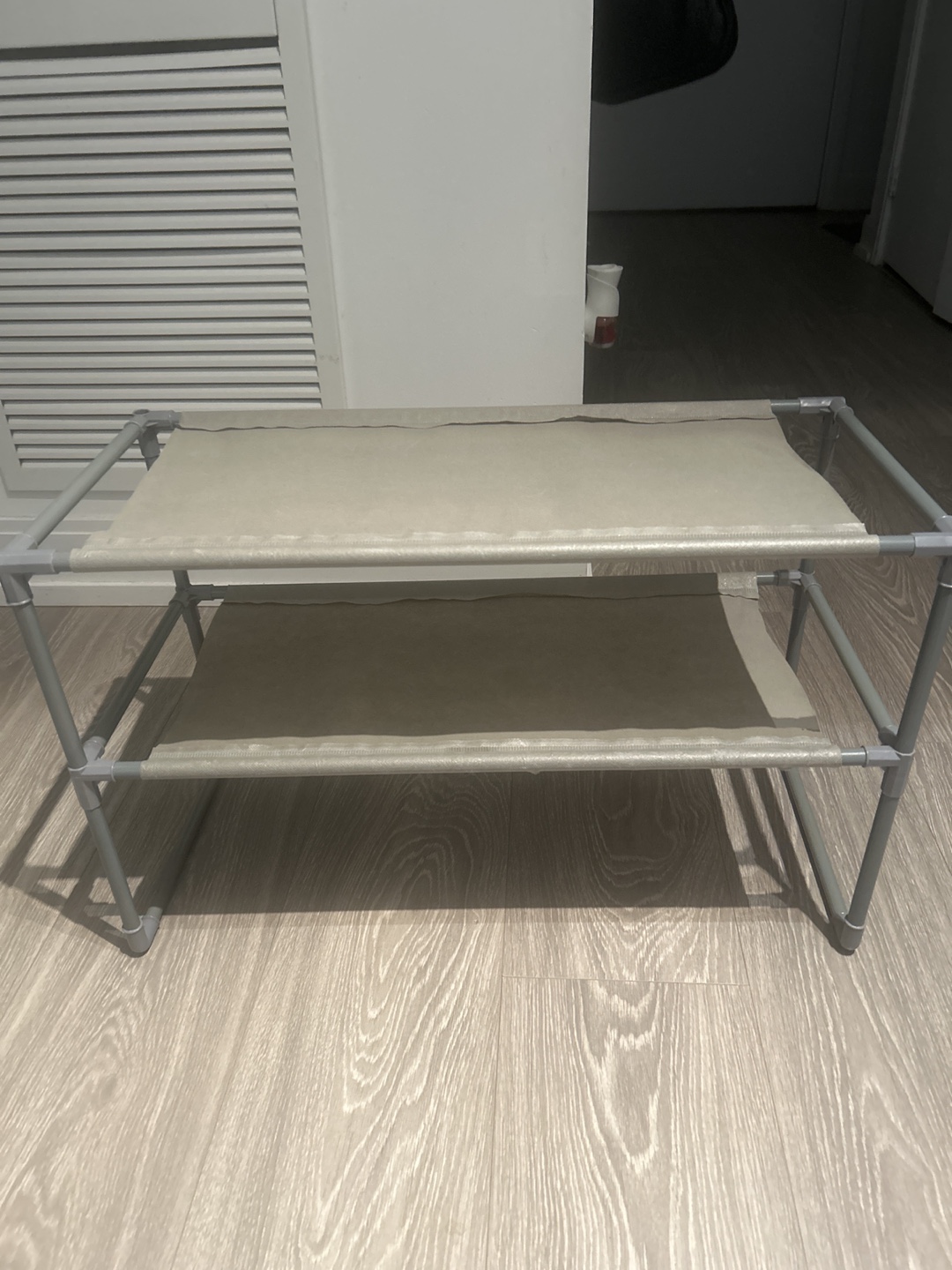 Two-Tier Fabric Shoe Rack