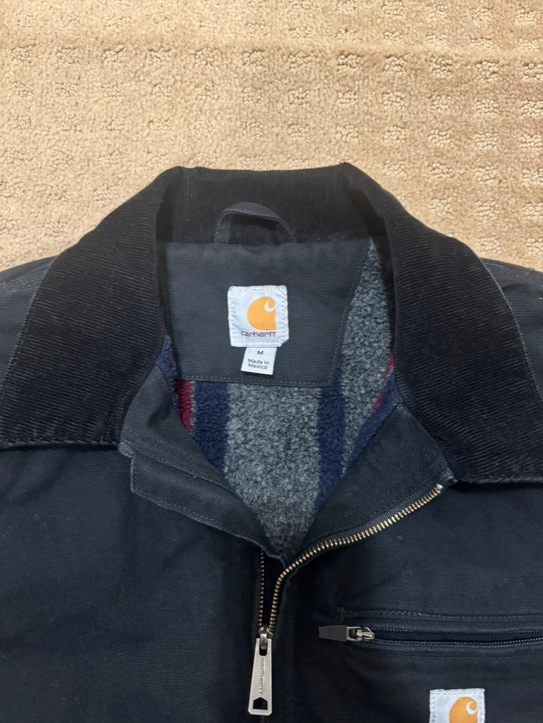 Carhartt Men's Size Medium Black Duck Jacket image indicator(2)