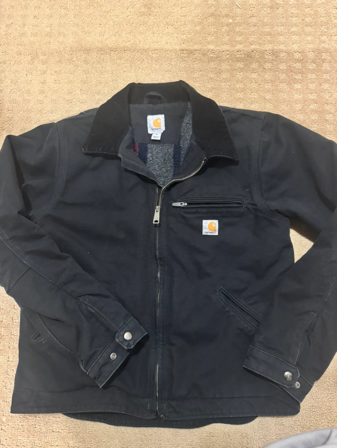 Carhartt Men's Size Medium Black Duck Jacket image indicator(3)