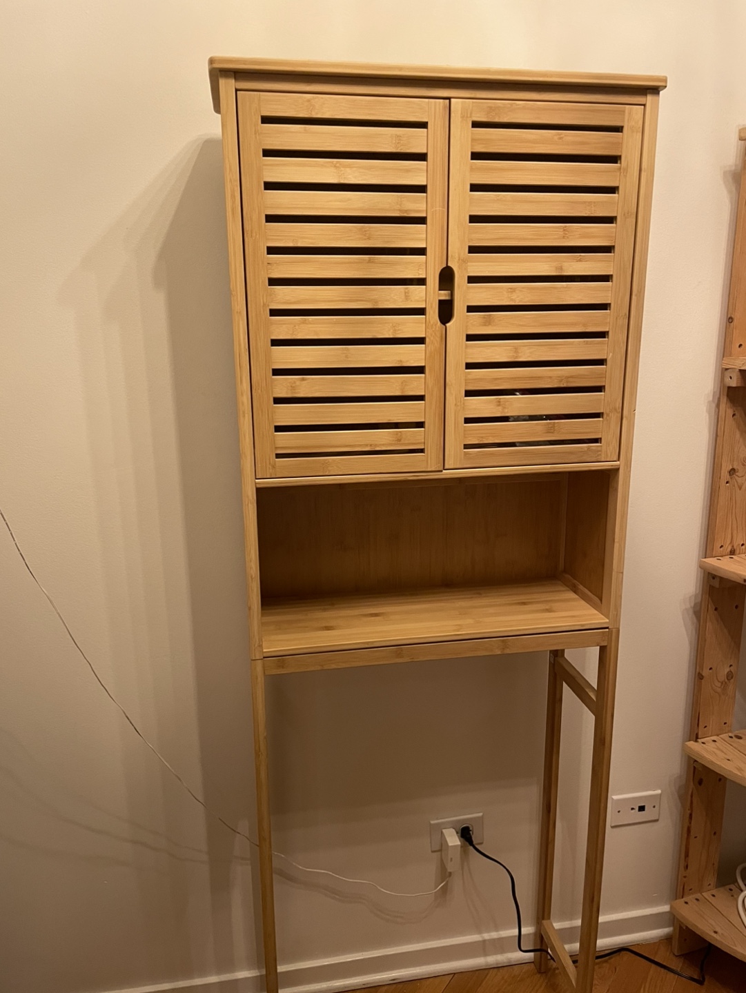 Bamboo Bathroom Cabinet with Shelves