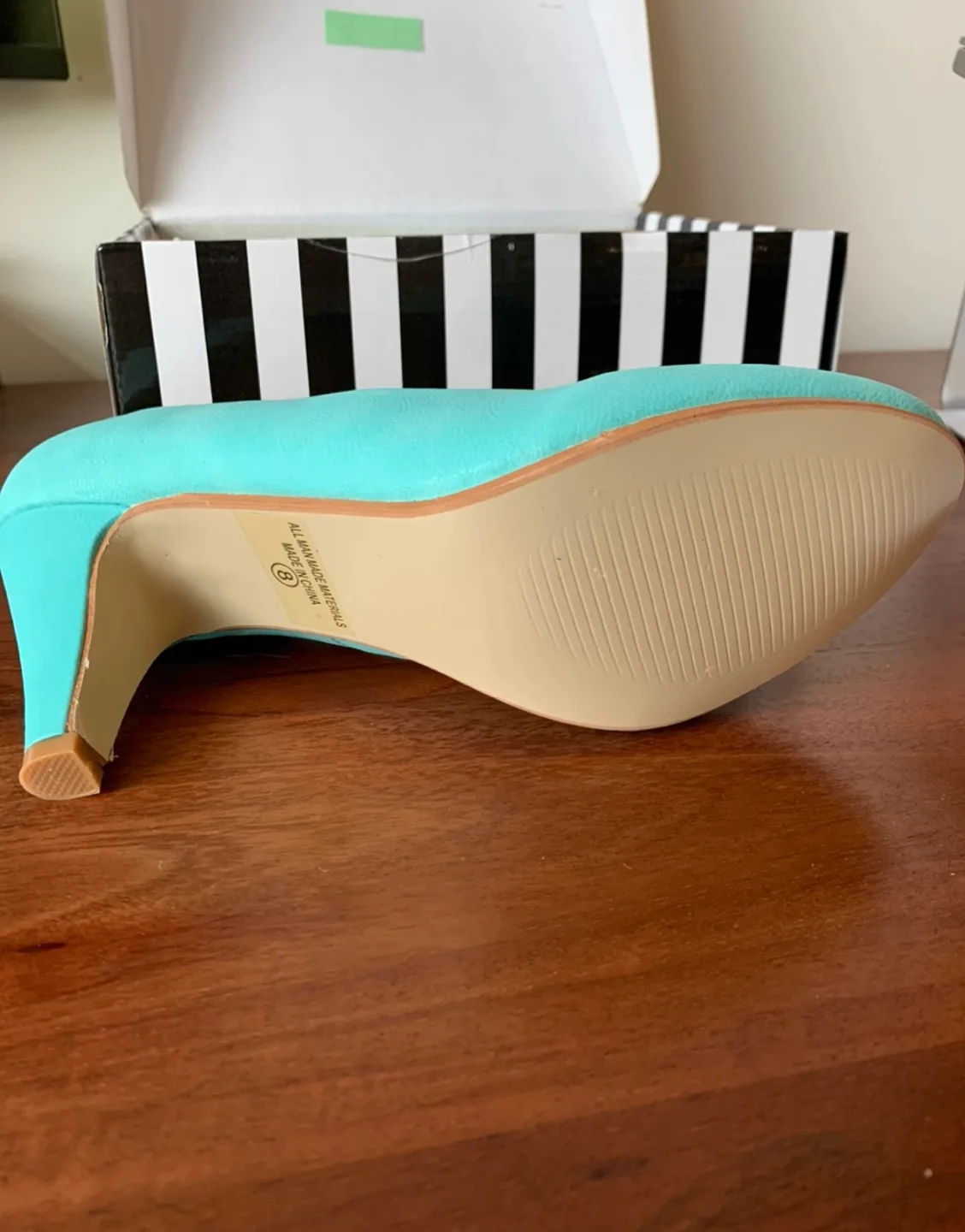 Chase & Chloe Mint Green Heels - Size 8 image indicator(6)