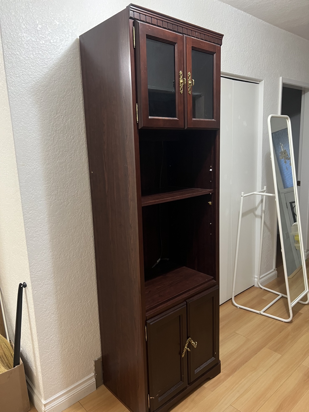 Dark Wood Storage Cabinet