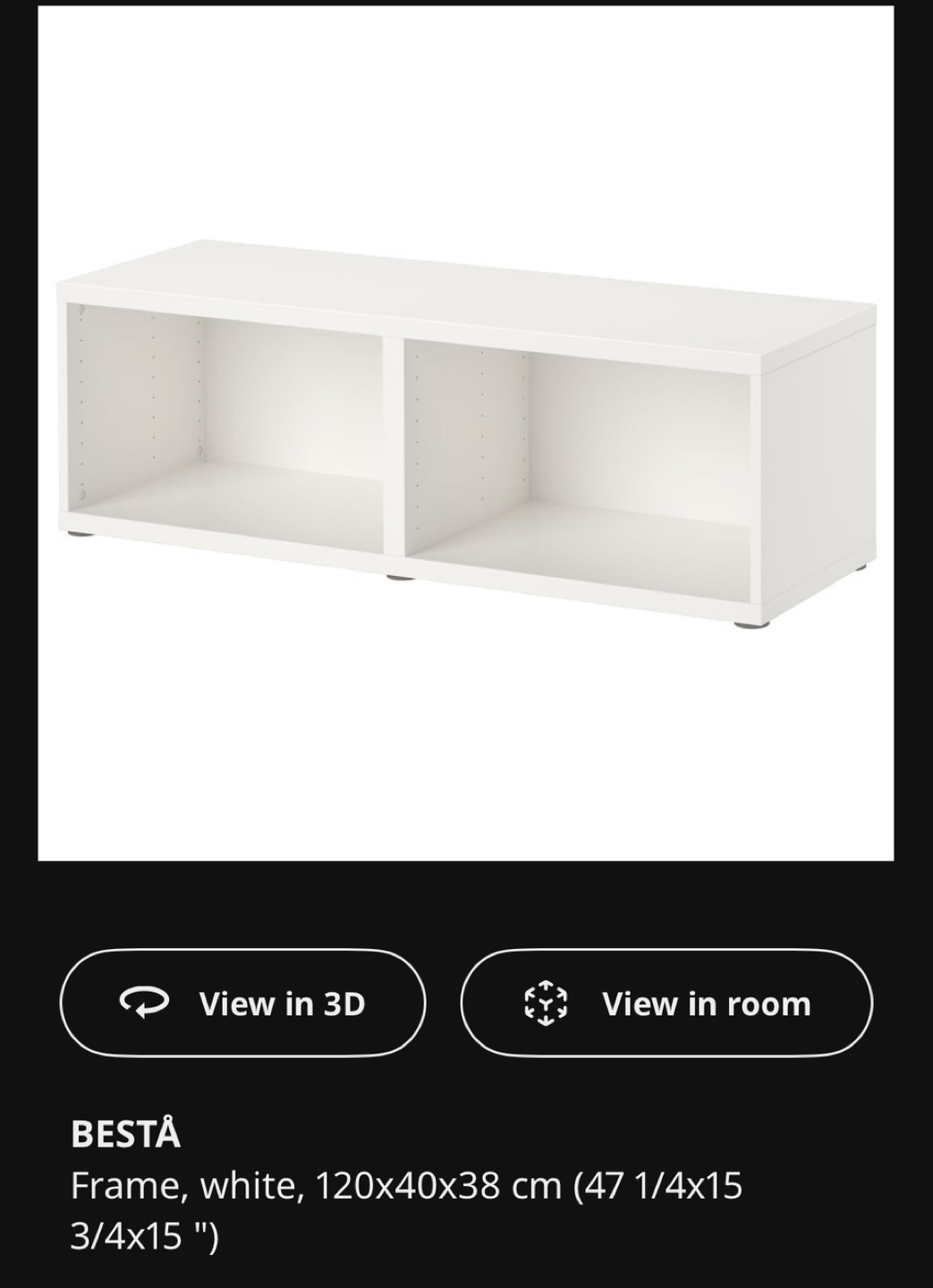 IKEA BESTÅ White Storage Frame