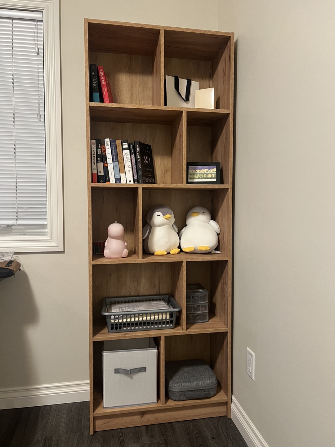 Tall Wooden Bookcase