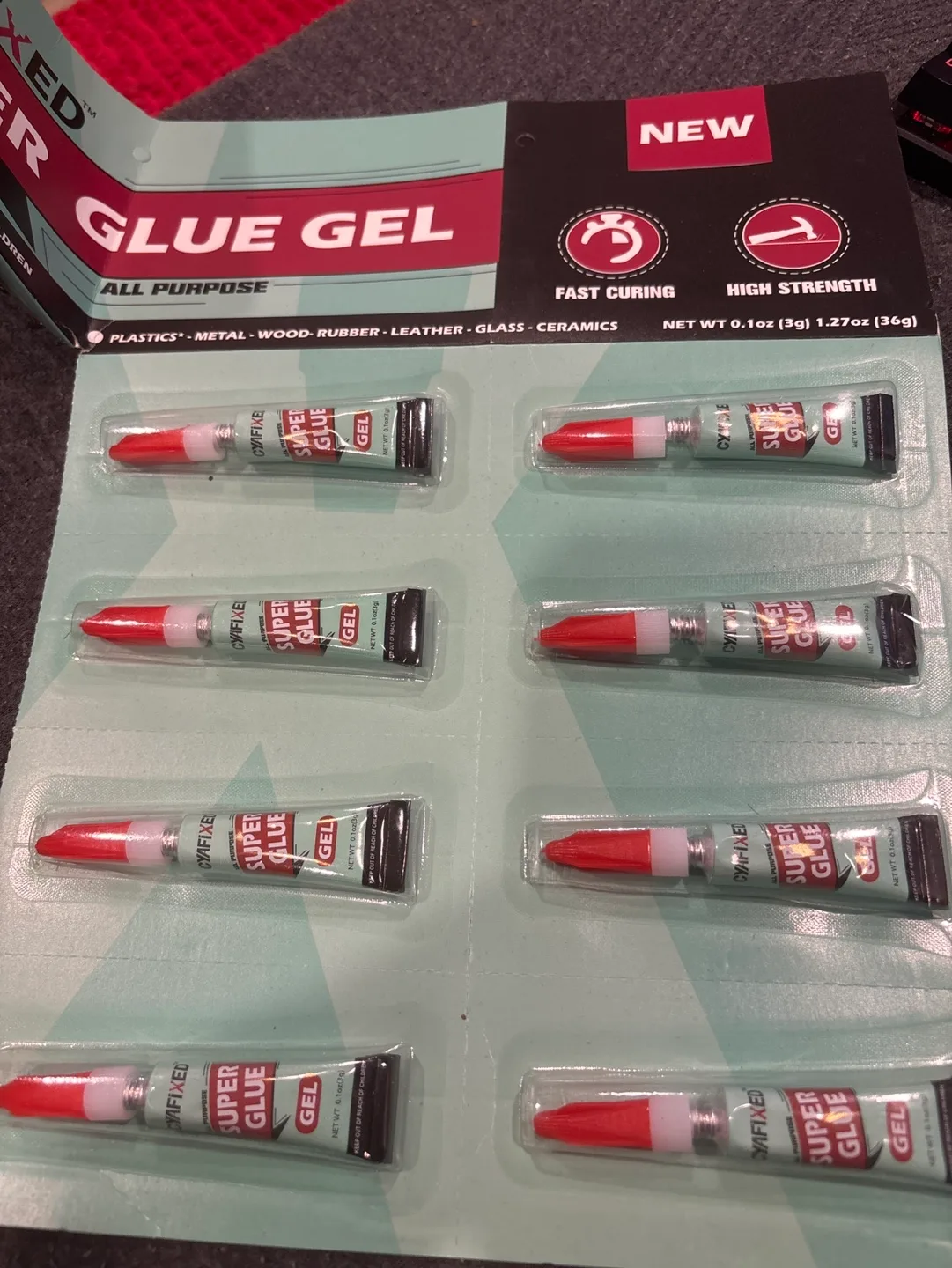 Eight mini tubes of CYAFIXED Super Glue Gel thumbnail