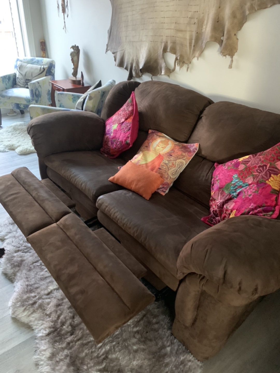Brown Recliner Sofa - photo 2