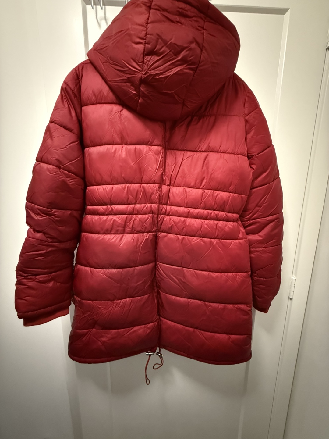 Guess Women's Red Puffer Jacket Size L - photo 5
