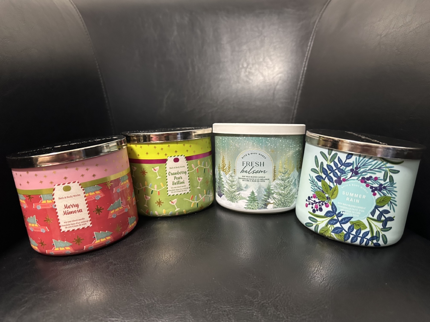 Four Bath & Body Works 3-Wick Candles