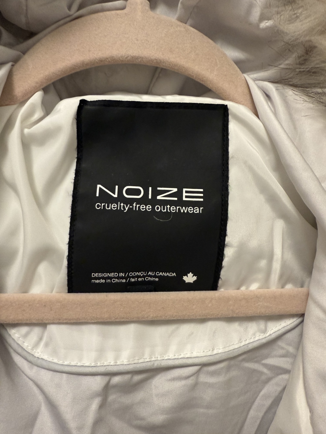 NOIZE White Puffer Jacket with Faux Fur Trim - photo 2