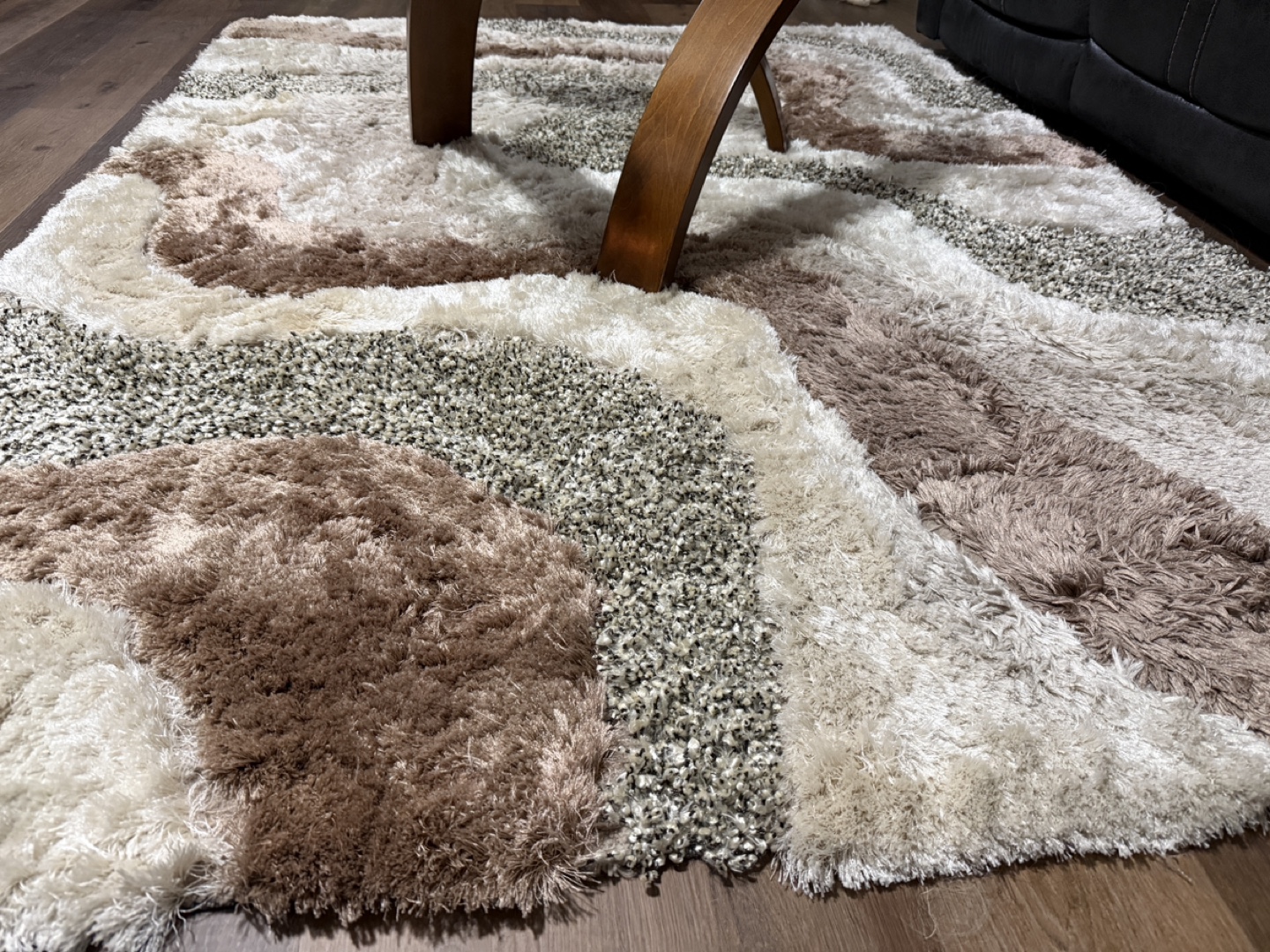 2 Modern Shag Rug - Beige and Brown - photo 4