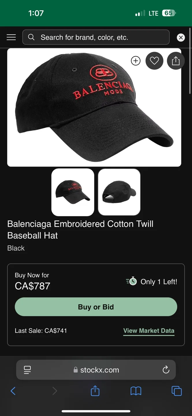 Balenciaga Embroidered Cotton Twill Baseball Hat image indicator(6)