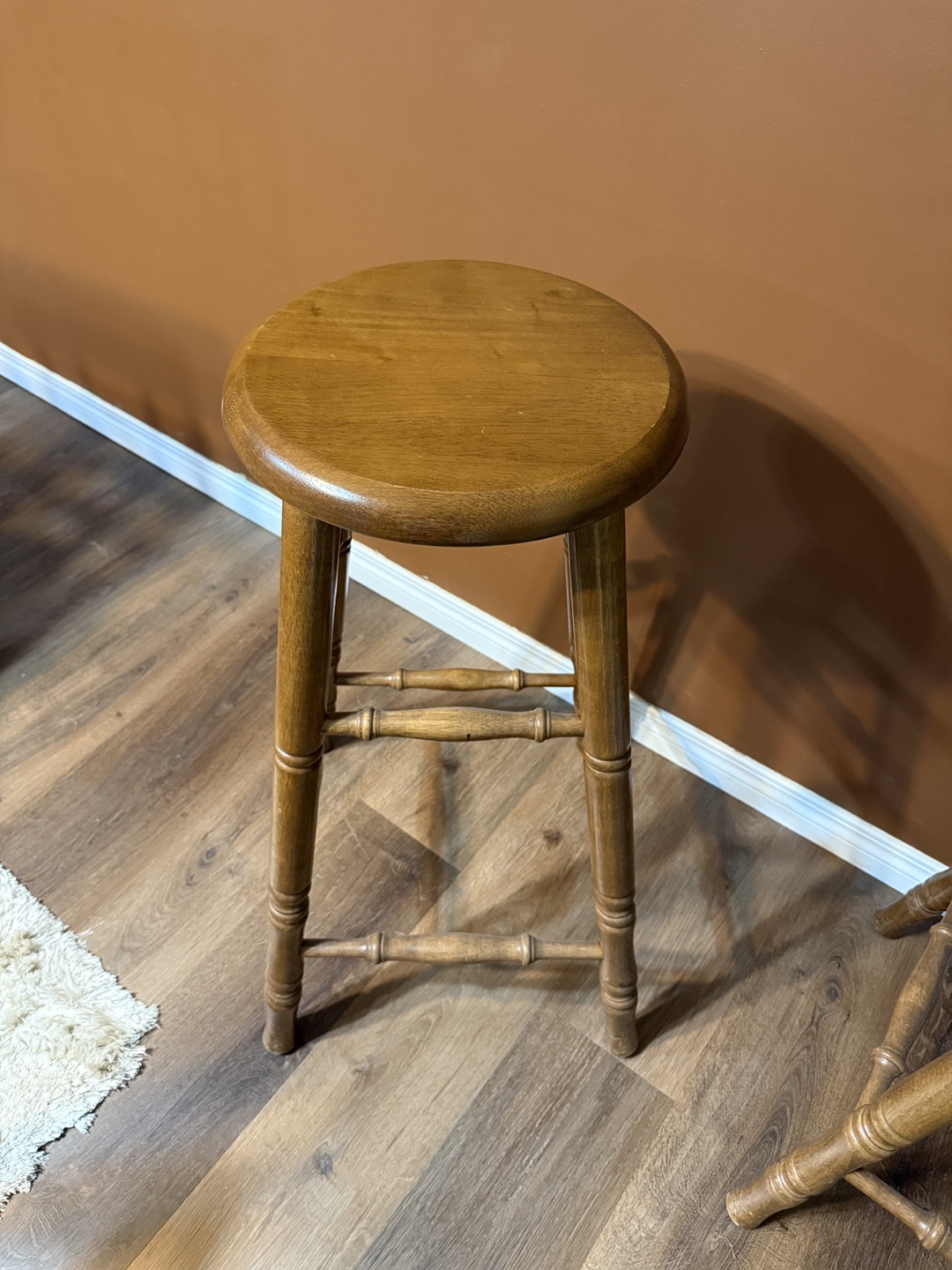 Pair of Wooden Bar Stools - photo 4