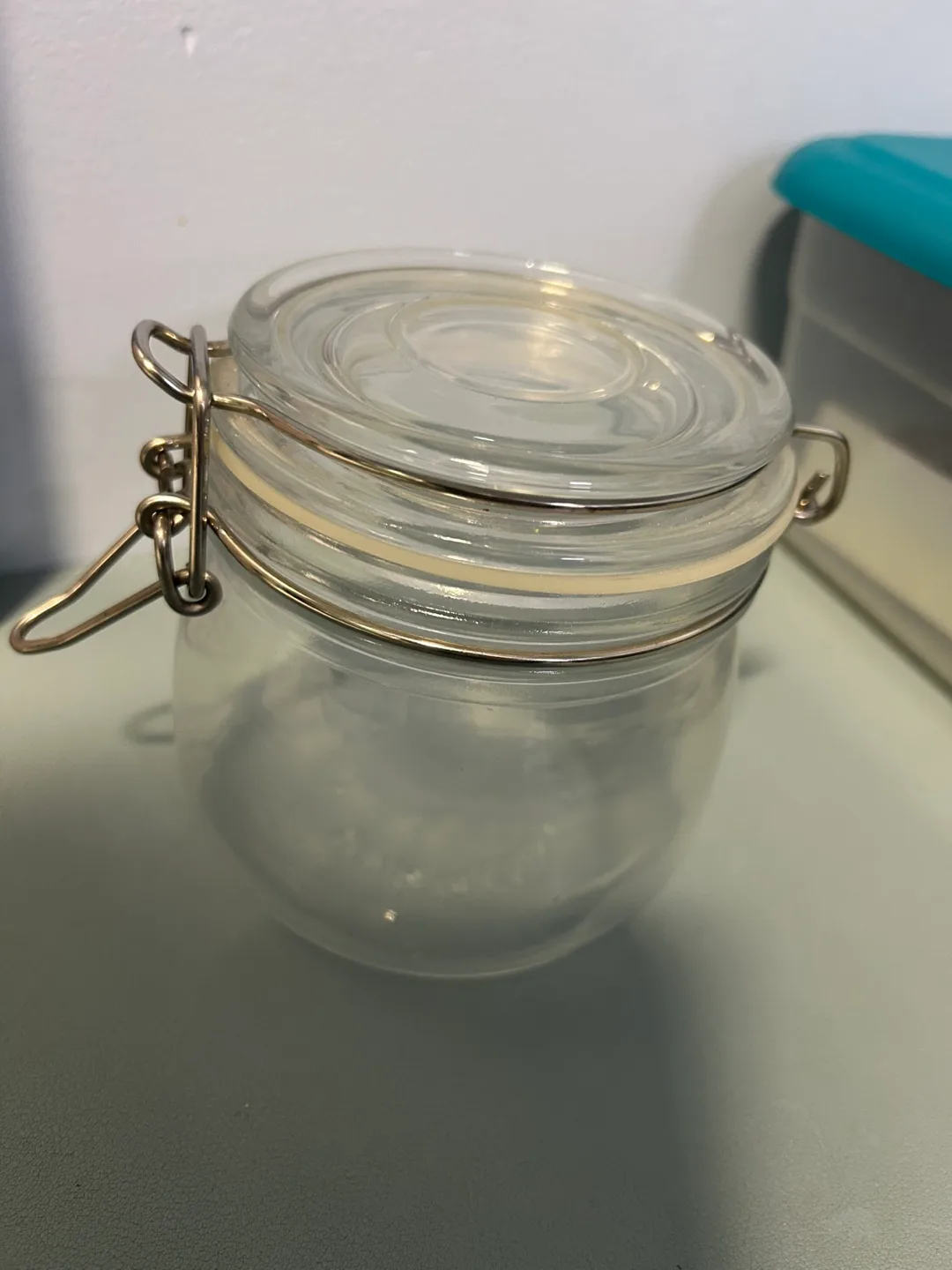 Glass Storage Jar with Metal Clasp thumbnail