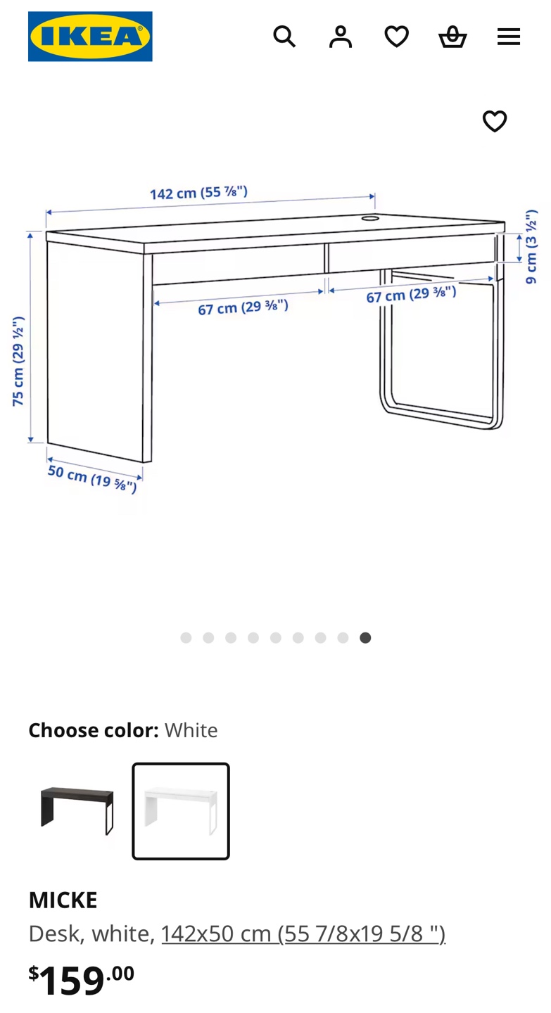 IKEA MICKE Desk - White - photo 2