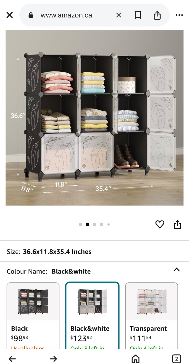 Nine-Cube Storage Organizer with Leaf Design - photo 2