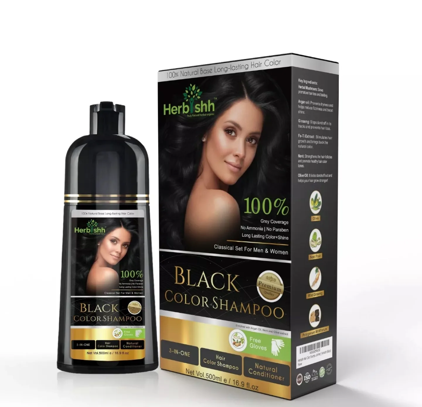 NEW Herbishh Black Color Shampoo - 500ml image indicator(4)
