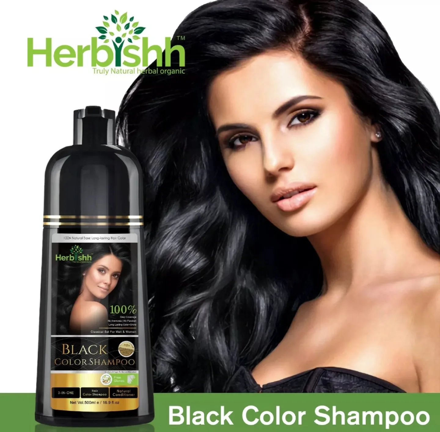 NEW Herbishh Black Color Shampoo - 500ml image indicator(5)