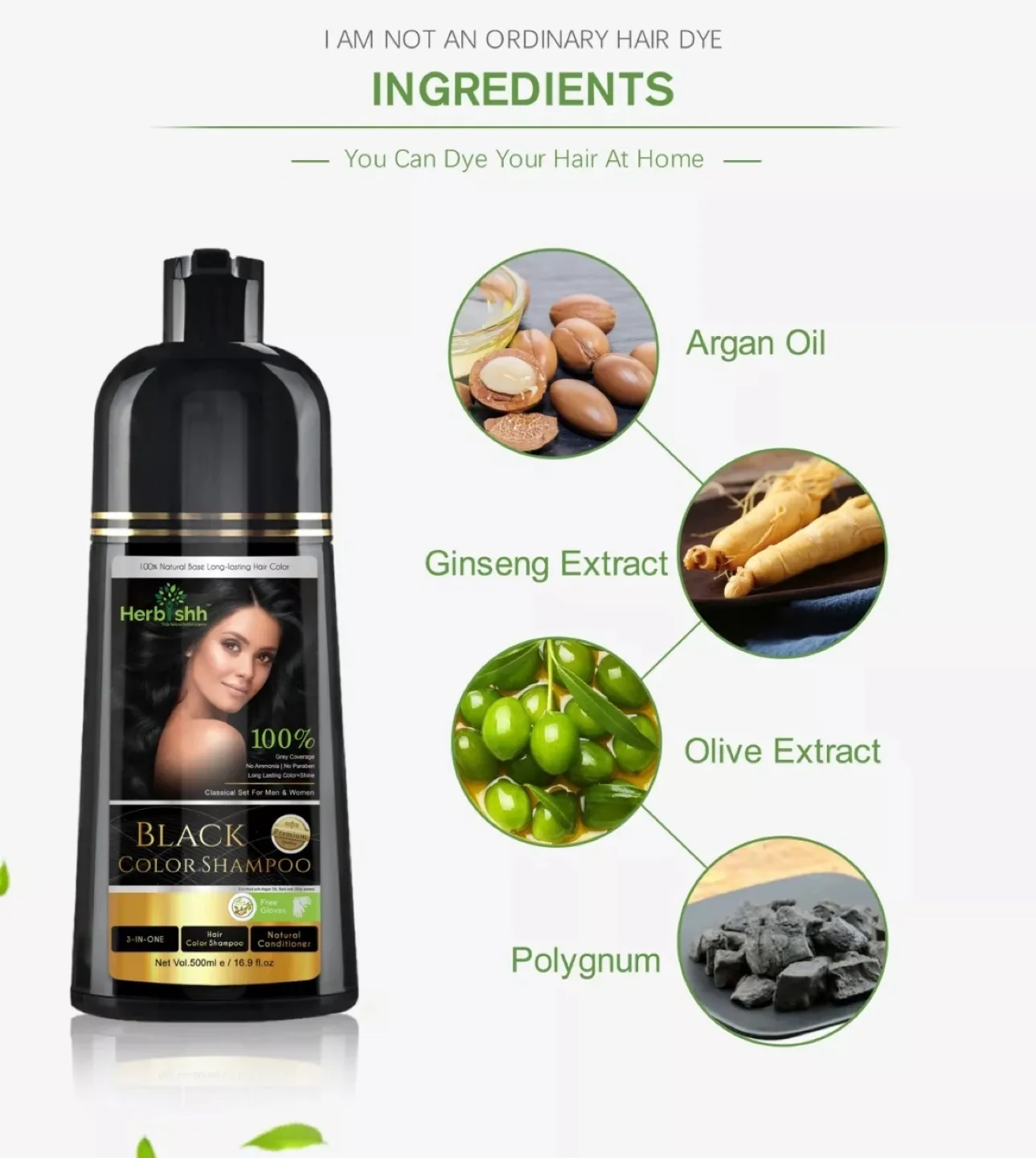 NEW Herbishh Black Color Shampoo - 500ml image indicator(9)