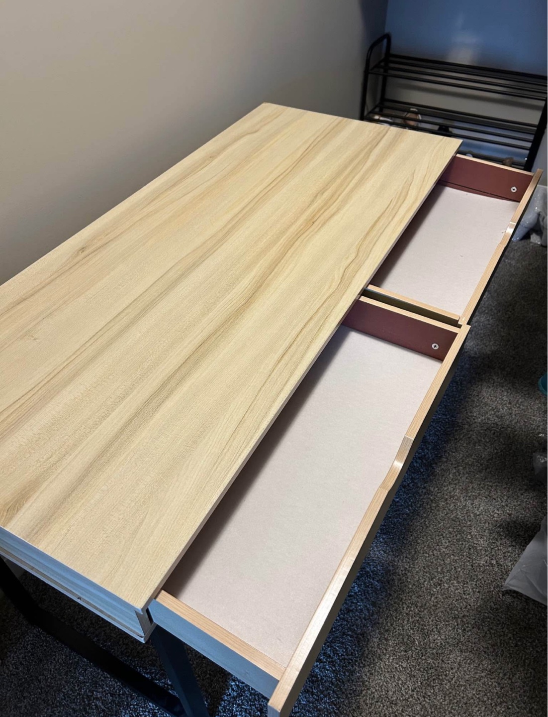 Modern Writing Desk with Two Drawers - photo 2