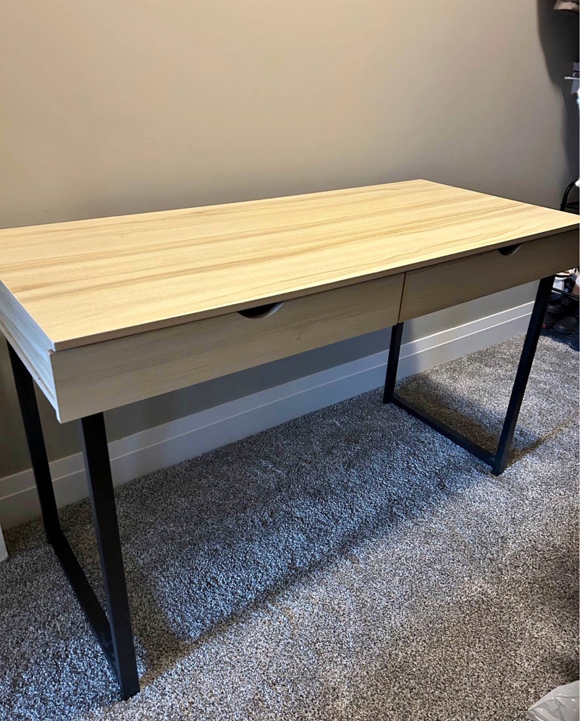 Modern Writing Desk with Two Drawers