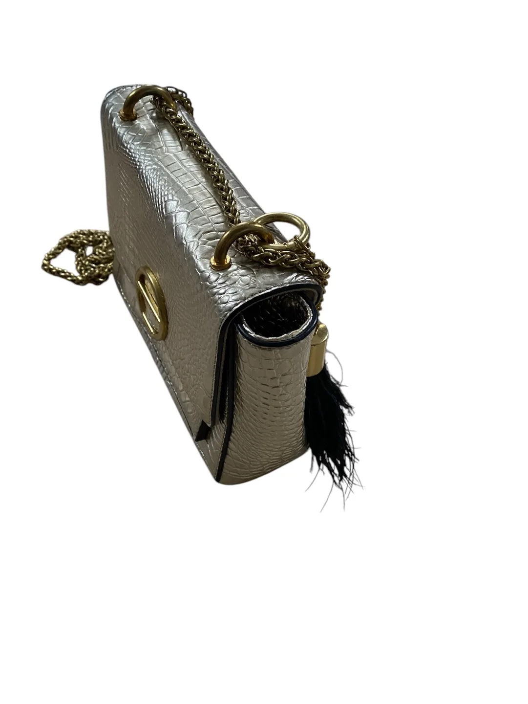 Celine Dion Collection Silver/Gold Crossbody HandBag Purse image indicator(3)