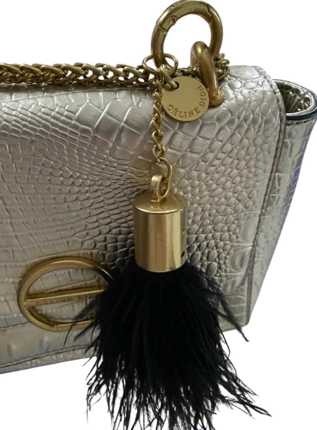 Celine Dion Collection Silver/Gold Crossbody HandBag Purse image indicator(8)