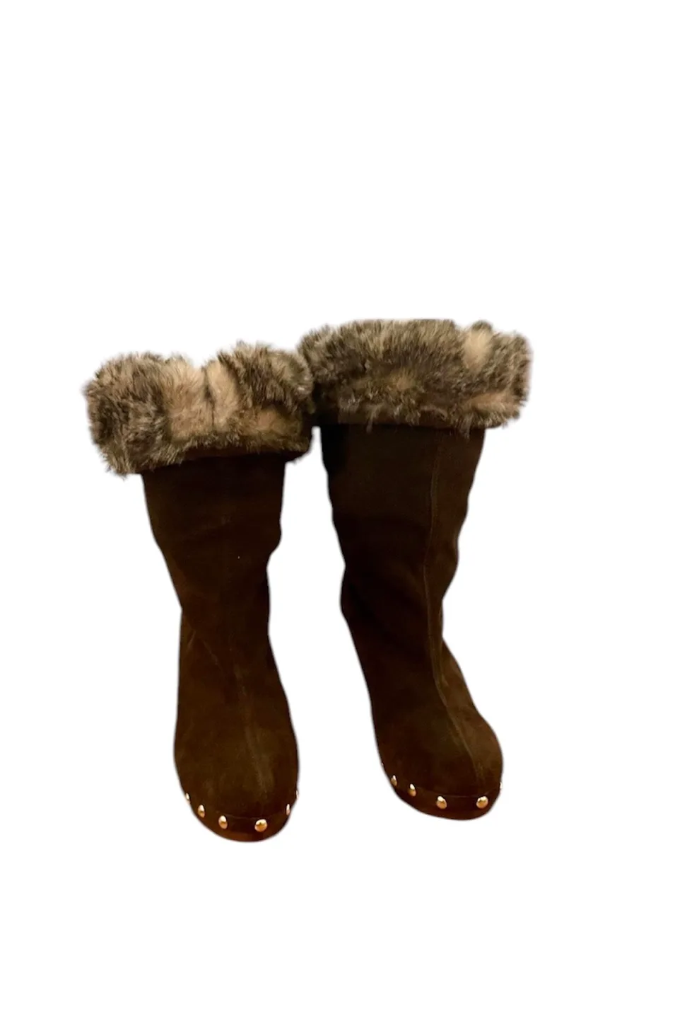 Michael Kors Brown Suede Boots, Size 8.5 image indicator(2)