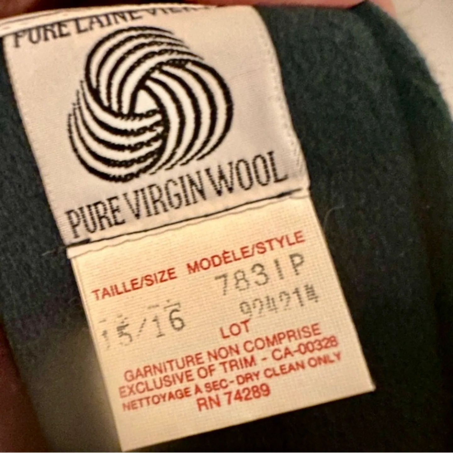 Vintage EATON Classic Pure Virgin Wool Pea Coat - Dark Green image indicator(3)