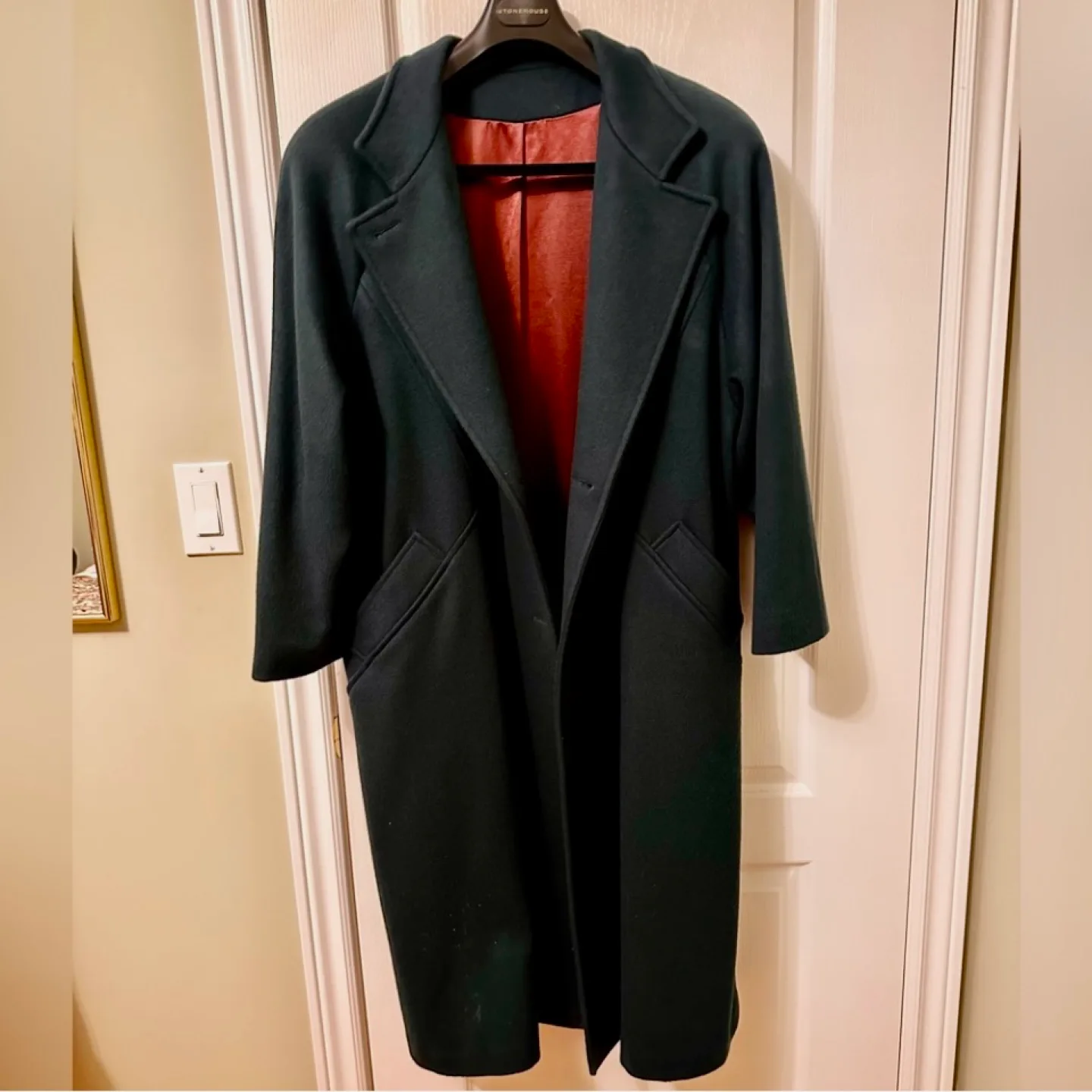 Vintage EATON Classic Pure Virgin Wool Pea Coat - Dark Green image indicator(6)