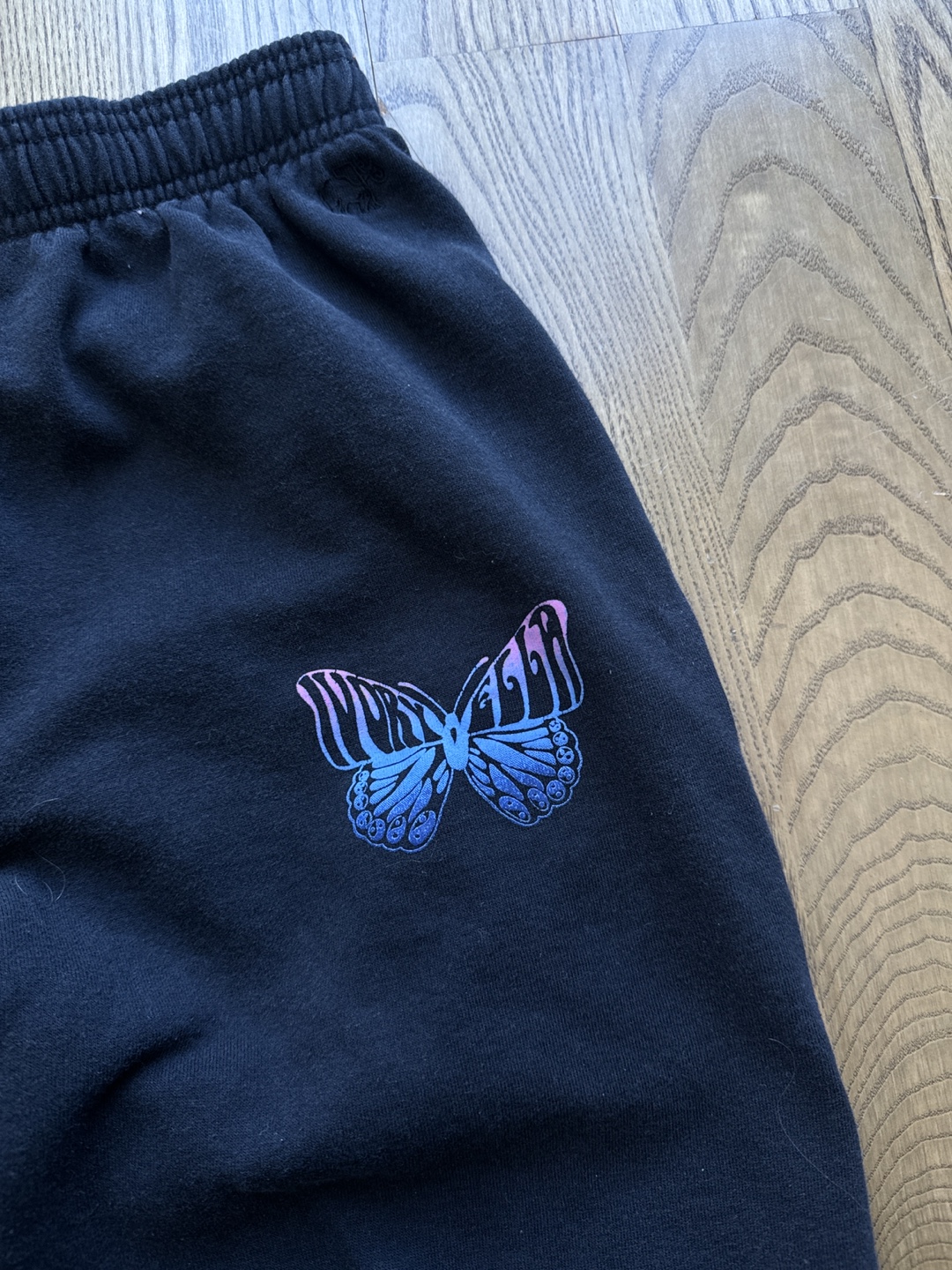 Ivory Ella Black Butterfly Joggers - XS - photo 2