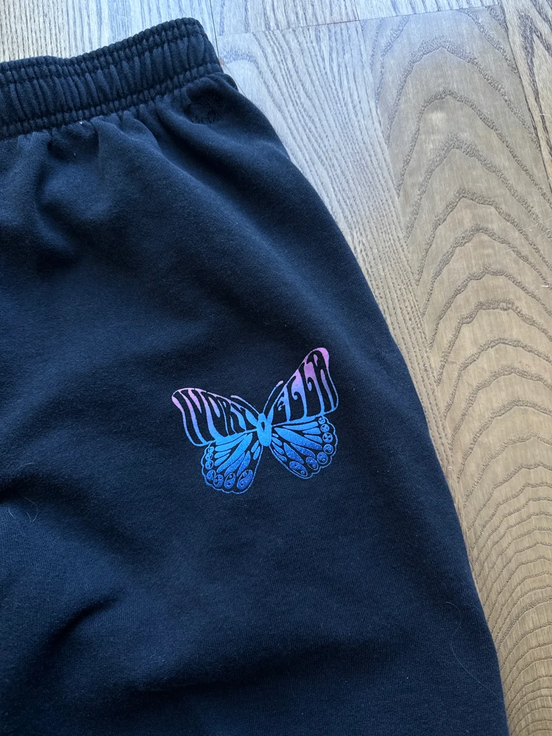 Ivory Ella Black Butterfly Joggers - XS image indicator(2)