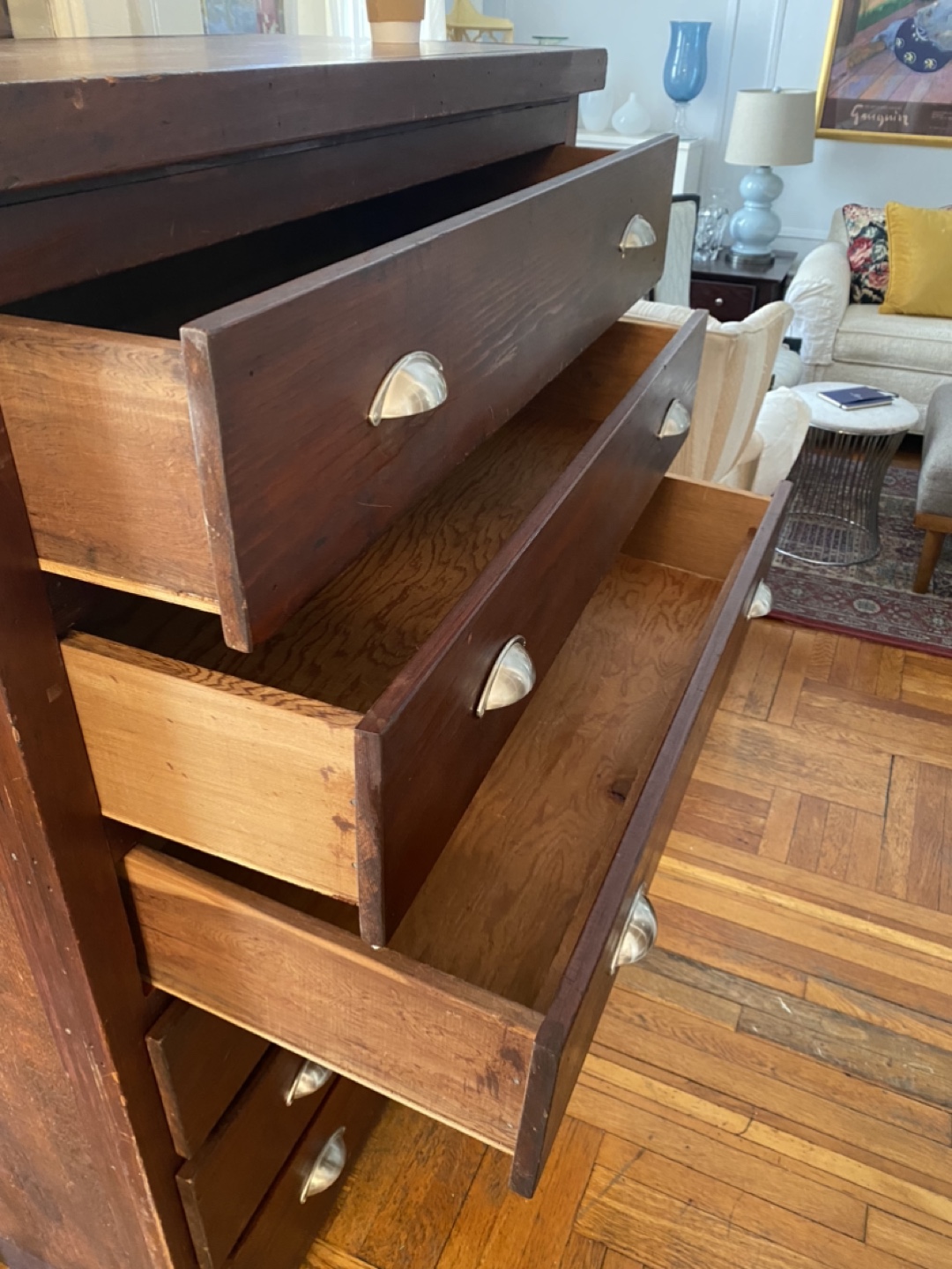 Tall Dark Wood Dresser - photo 5
