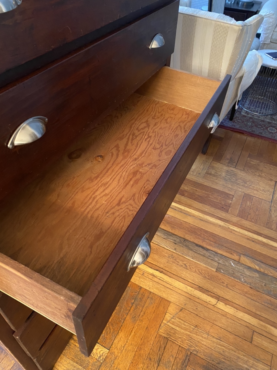 Tall Dark Wood Dresser - photo 4