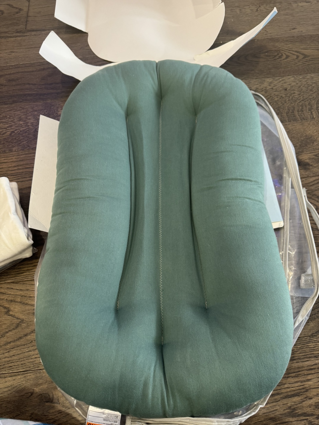 SnuggleMe Organic Lounger -  Sage Green and 2 Lounger Covers - photo 3